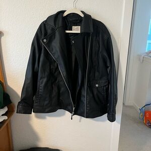 Black Faux Leather Jacket Universal Threads